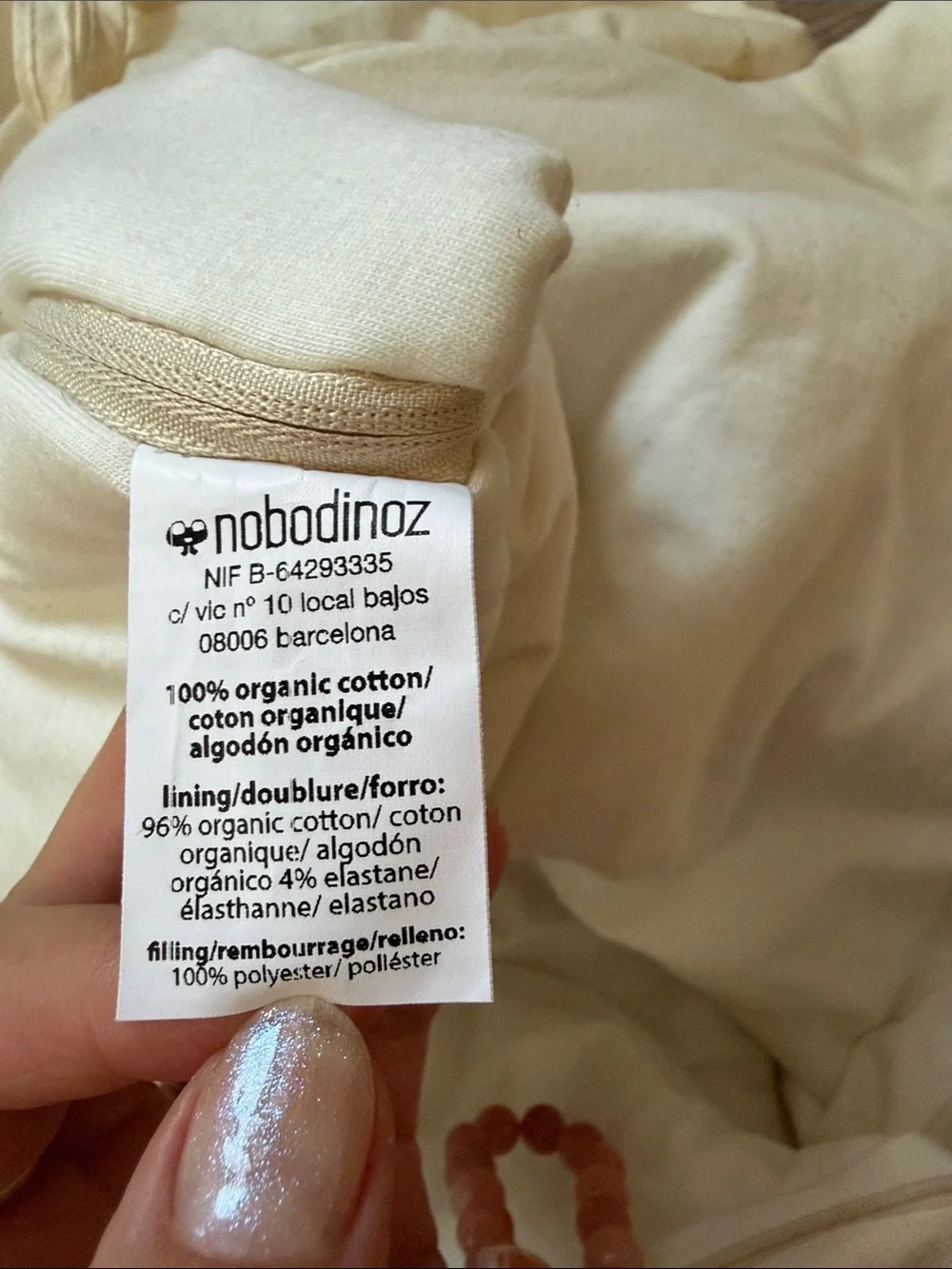 Nobodinoz cloud nine haiku birds organic cotton sleep sack